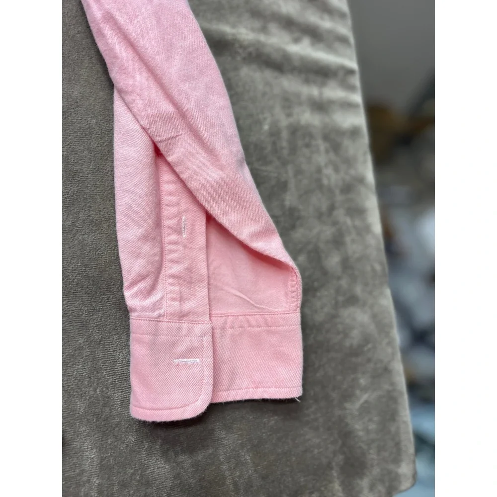 Polo Ralph Lauren Mens Pink Slim Fit Stretch Oxford Button Down Shirt‎ XL